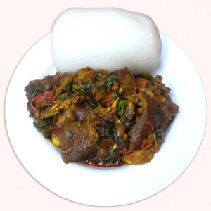 Efo Riro (Spinash) & Swallow (Fufu)